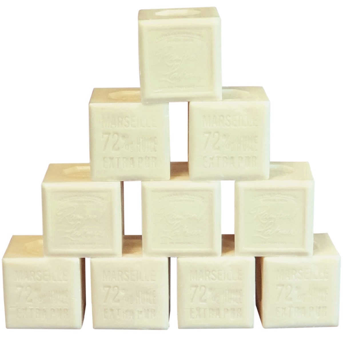 Box of 10 Marseille soap cubes with vegetable oils - Cosmos Natural
