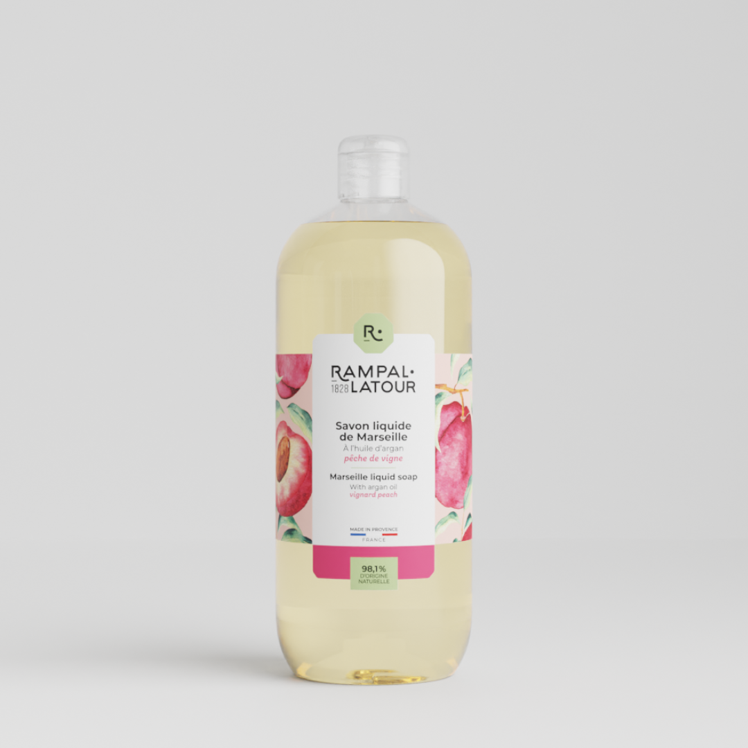 Marseille liquid soap Vine peach 1L