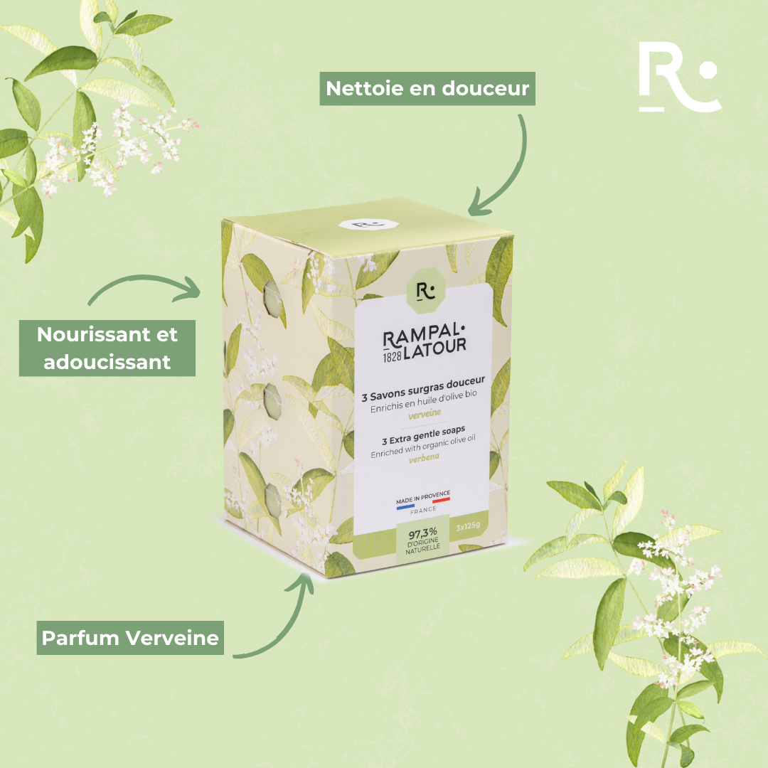 Savon surgras Verveine 3x125g