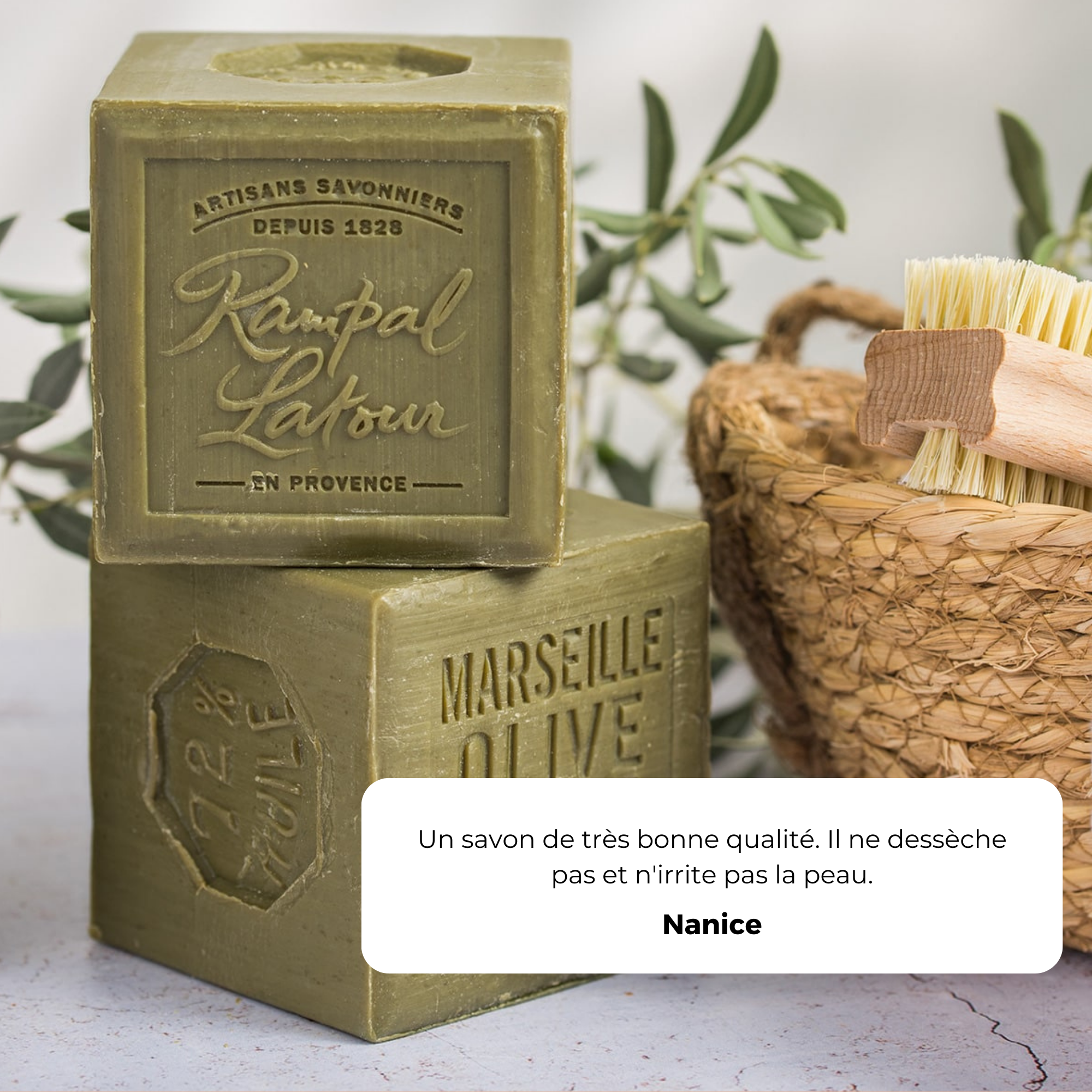 Marseille soap cube with olive oil 600g - Cosmos Natural