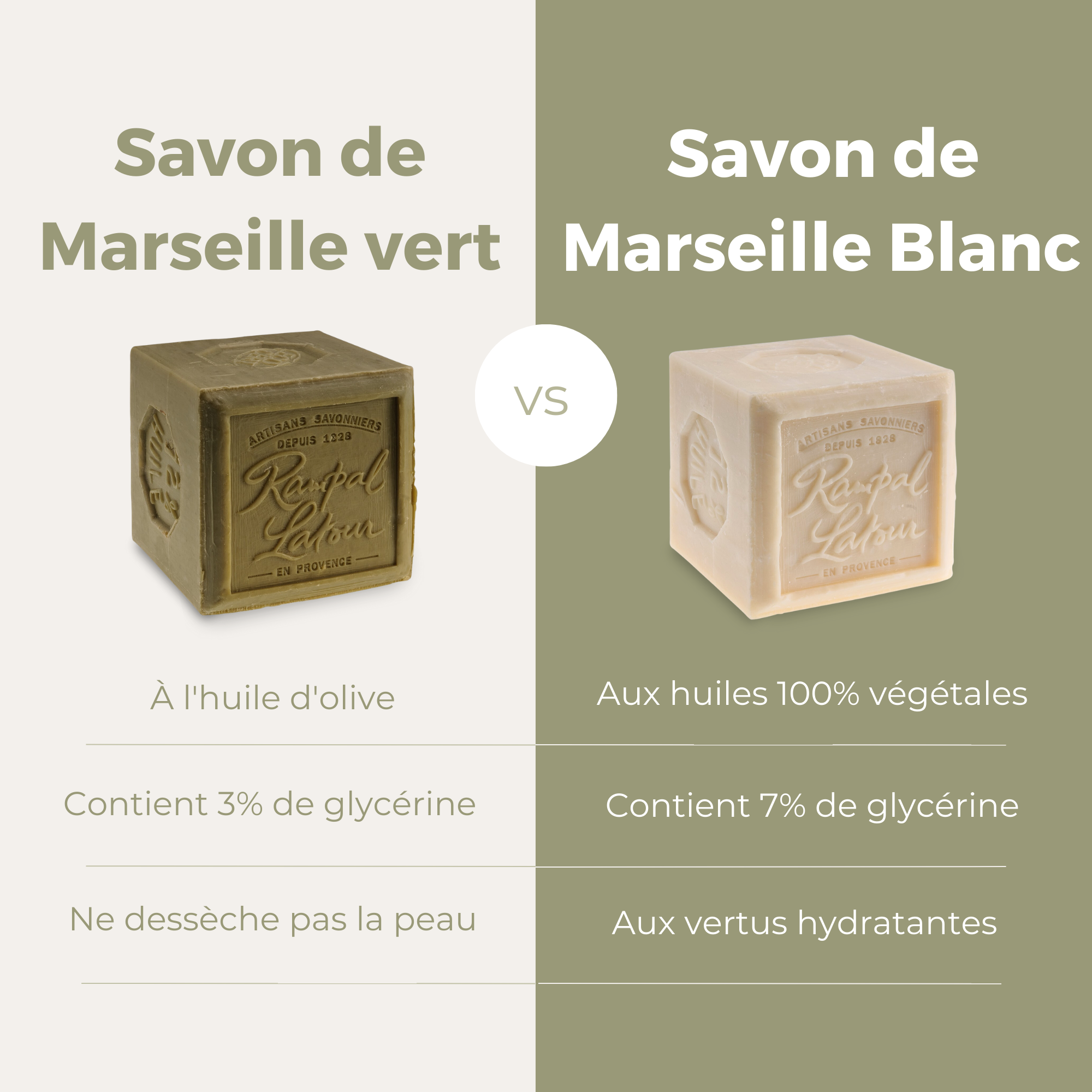 Marseille soap cube with vegetable oils 600g - Cosmos Natural