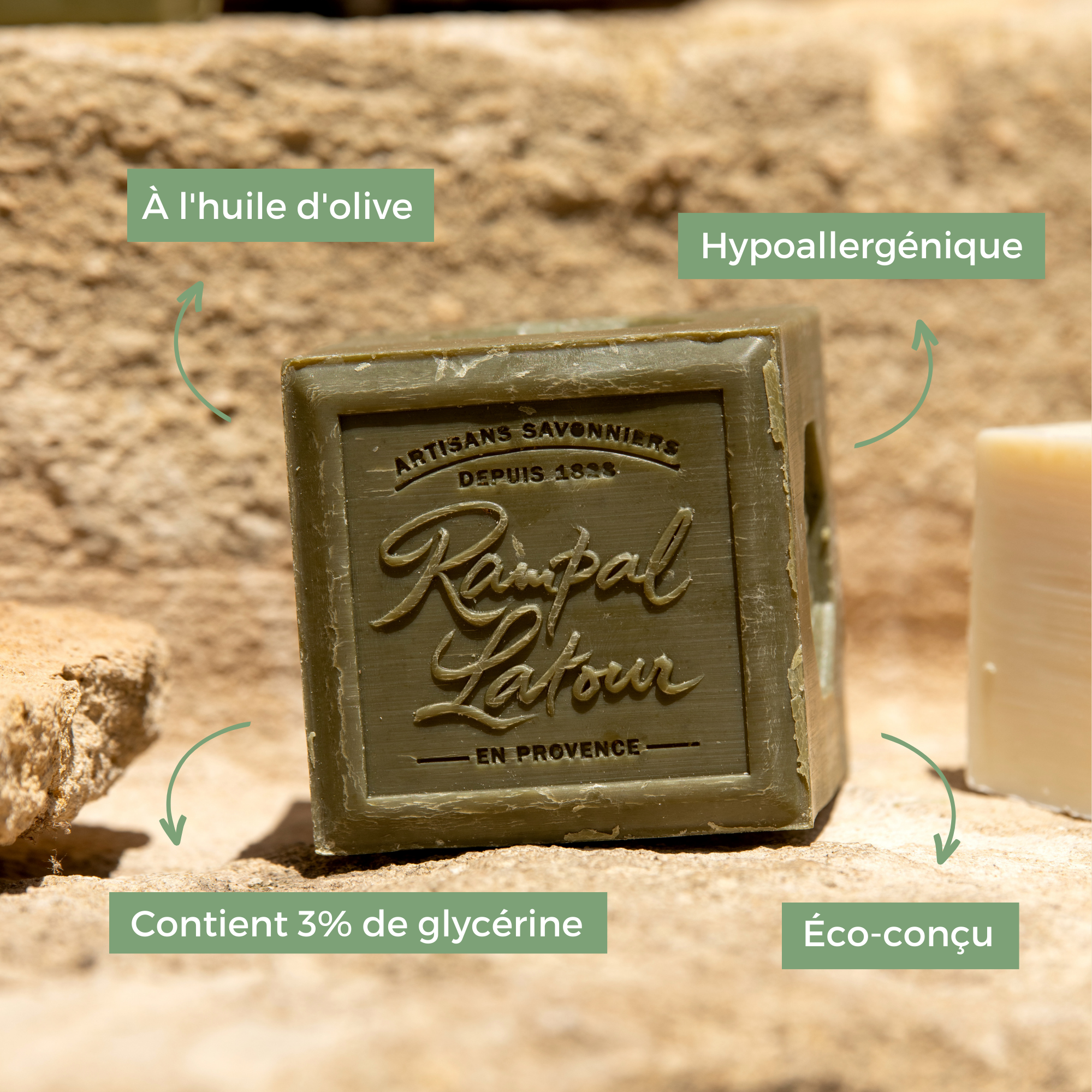 Marseille soap cube with olive oil 600g - Cosmos Natural