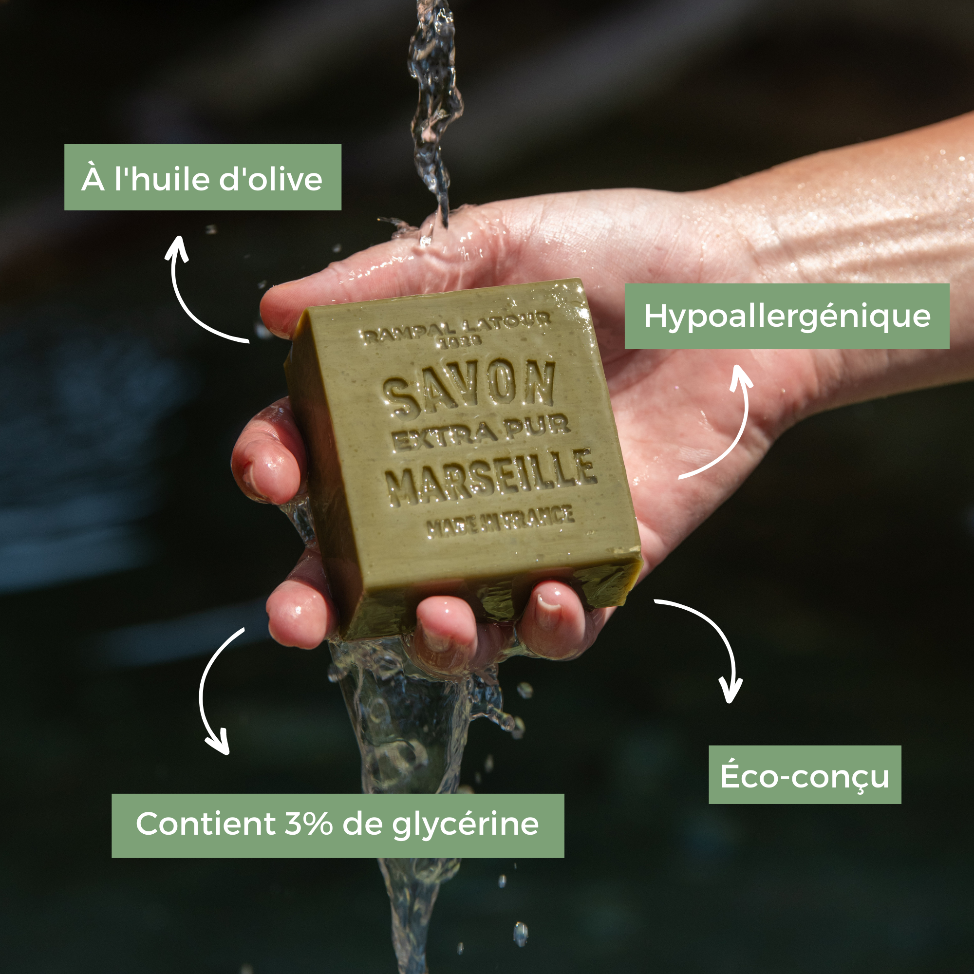 Marseille soap with olive oil 150g - Cosmos Natural