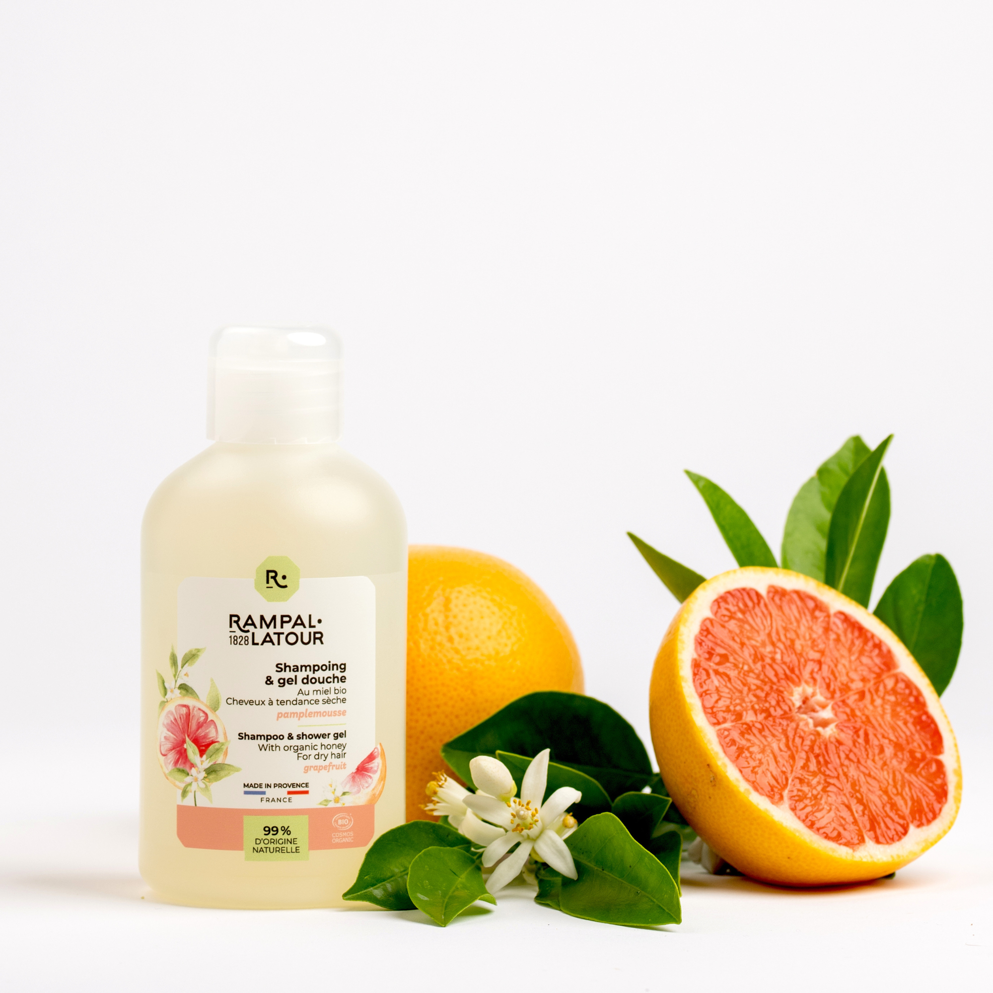 Shower shampoo certified organic Grapefruit 250ml - Cosmos Organic