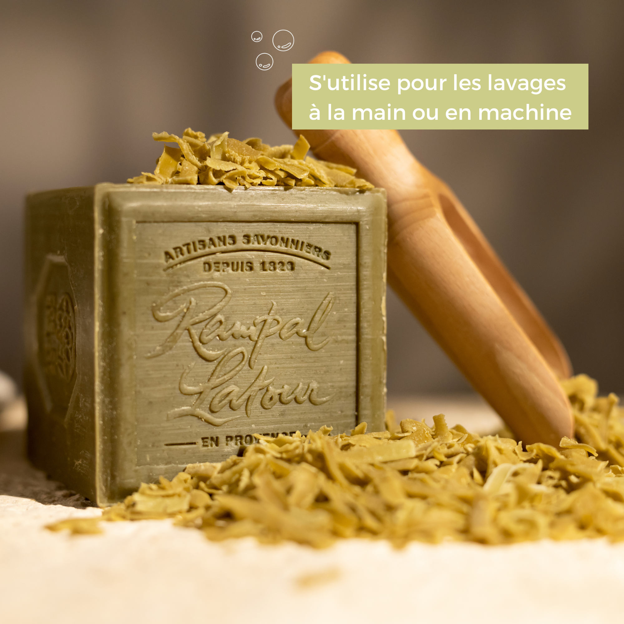 Marseille soap shavings with olive oil for laundry 750g - Ecodetergent