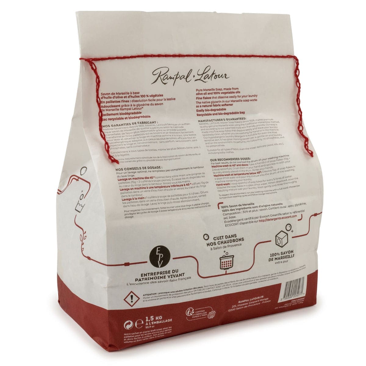 Marseille soap shavings with olive oil for laundry 1.5kg - Ecodetergent