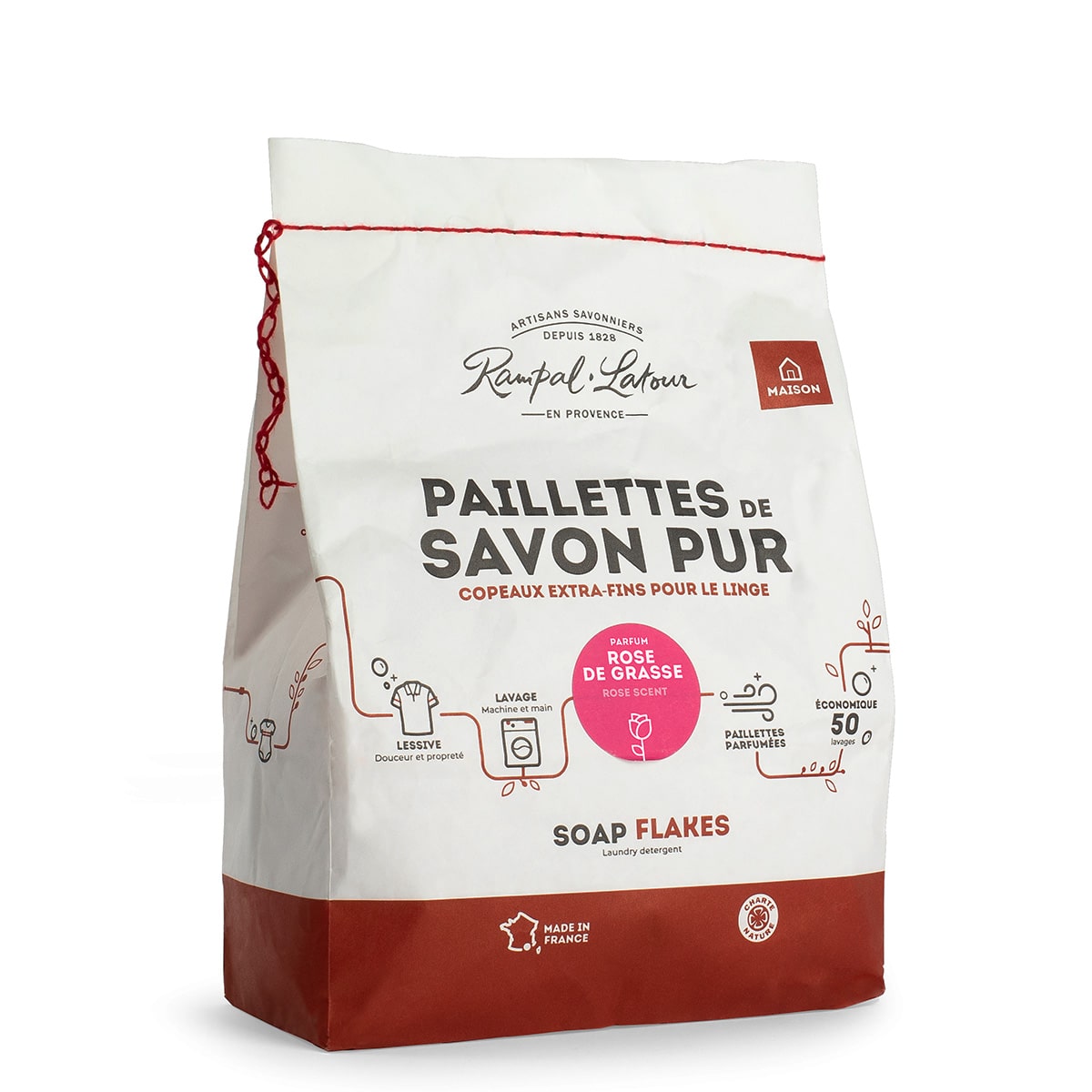 Pure soap flakes for laundry Rose de Grasse 750g