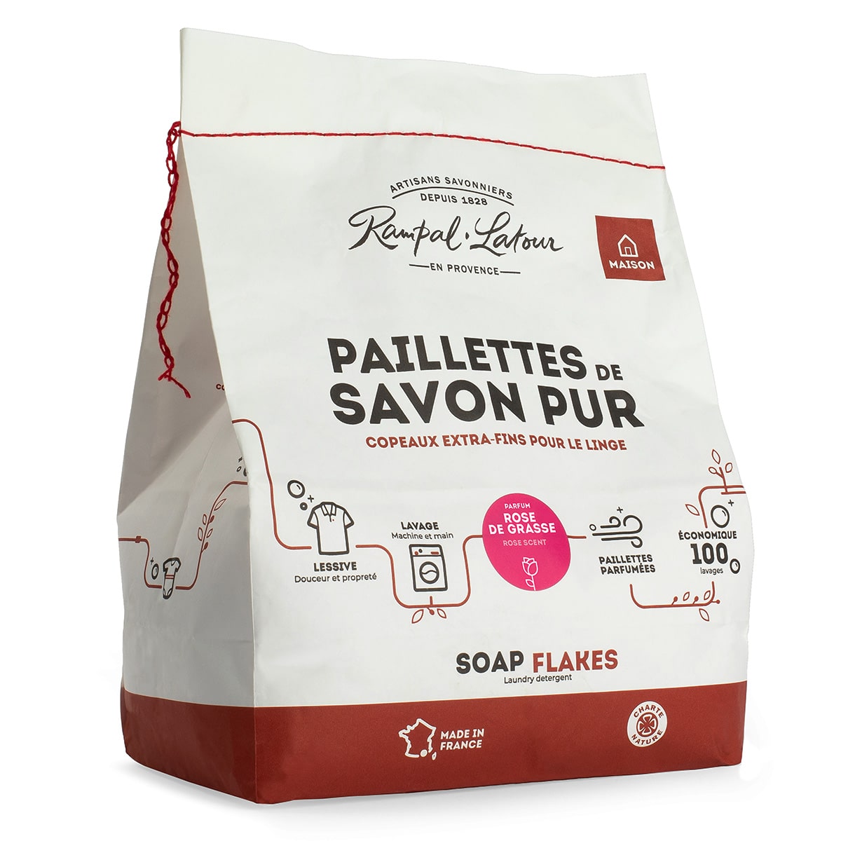 Pure soap flakes for laundry Rose de Grasse 1.5kg – Rampal Latour