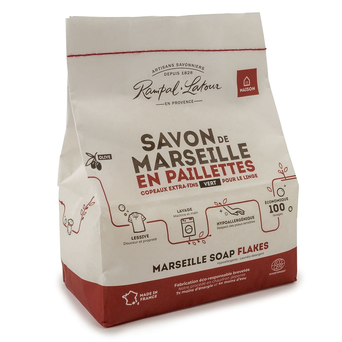 Marseille soap shavings with olive oil for laundry 1.5kg - Ecodetergent