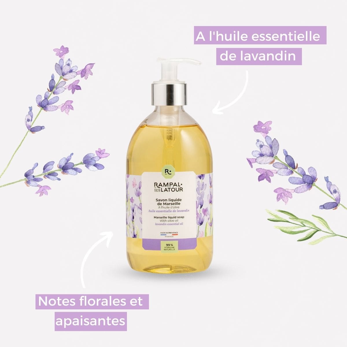 Marseille liquid soap Provençal lavender 500ml