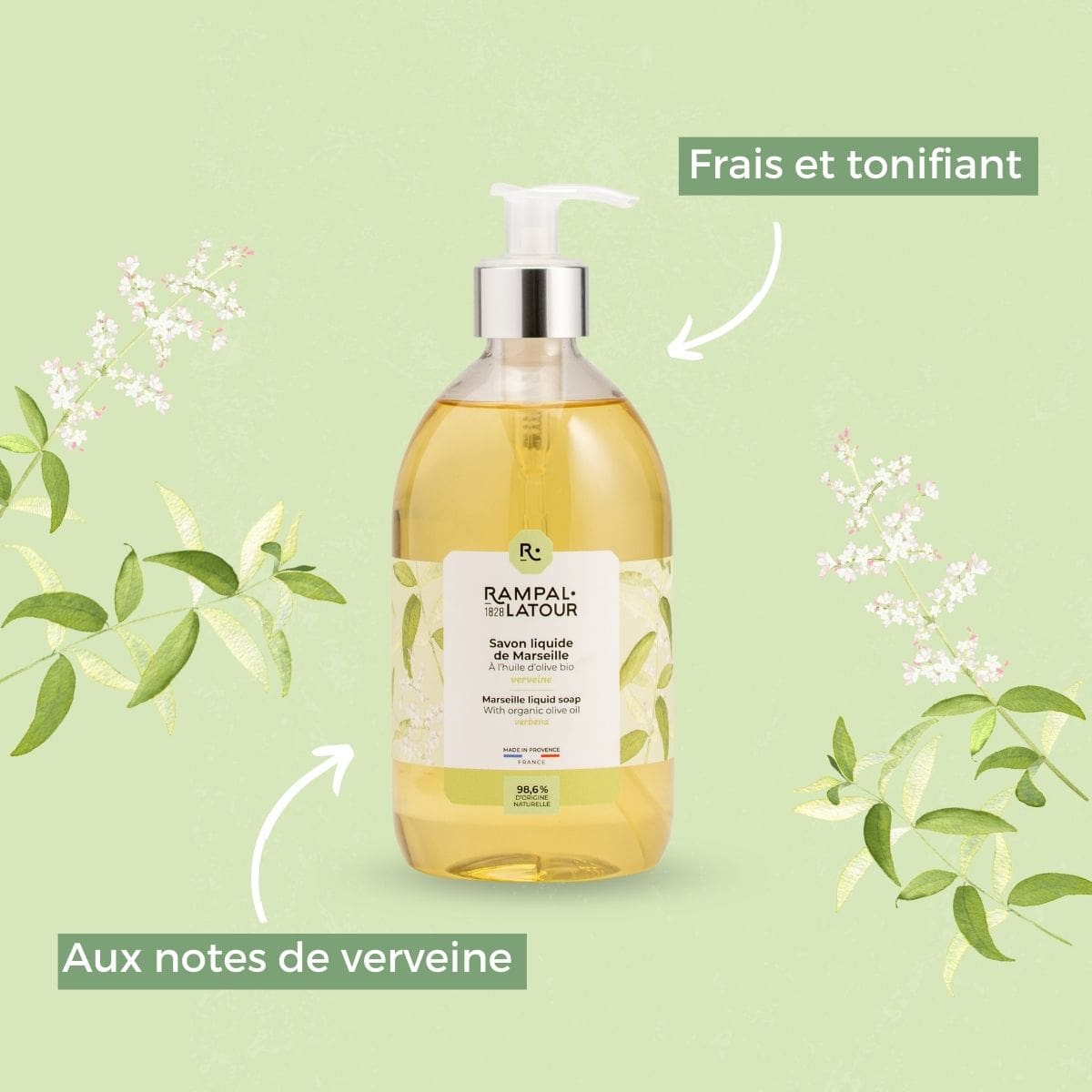Liquid Marseille soap Verbena 500ml