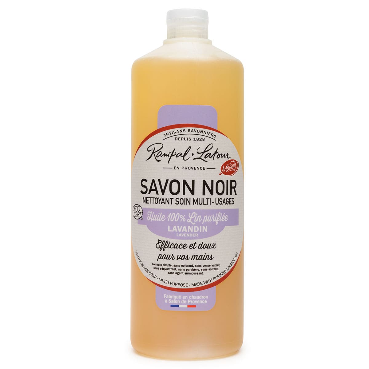 Black soap with linseed oil Lavandin 1L - Ecodetergent