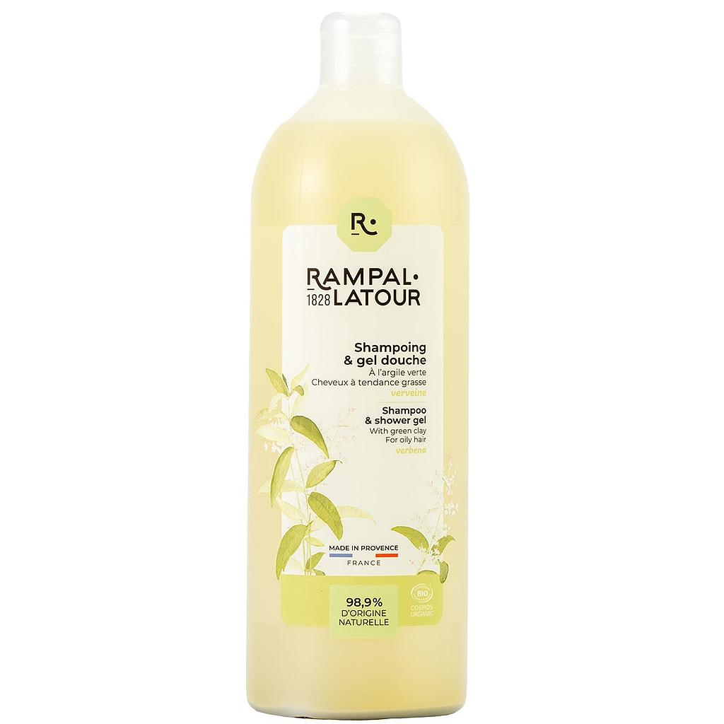 Shower shampoo certified organic Clay-Verbena 1L - Cosmos Organic