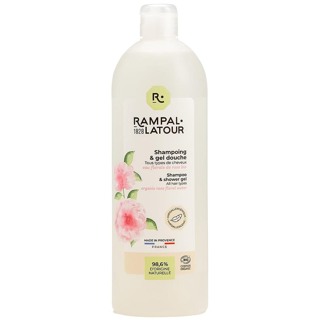 Shower shampoo certified organic Rose de Damas 1L - Cosmos Organic