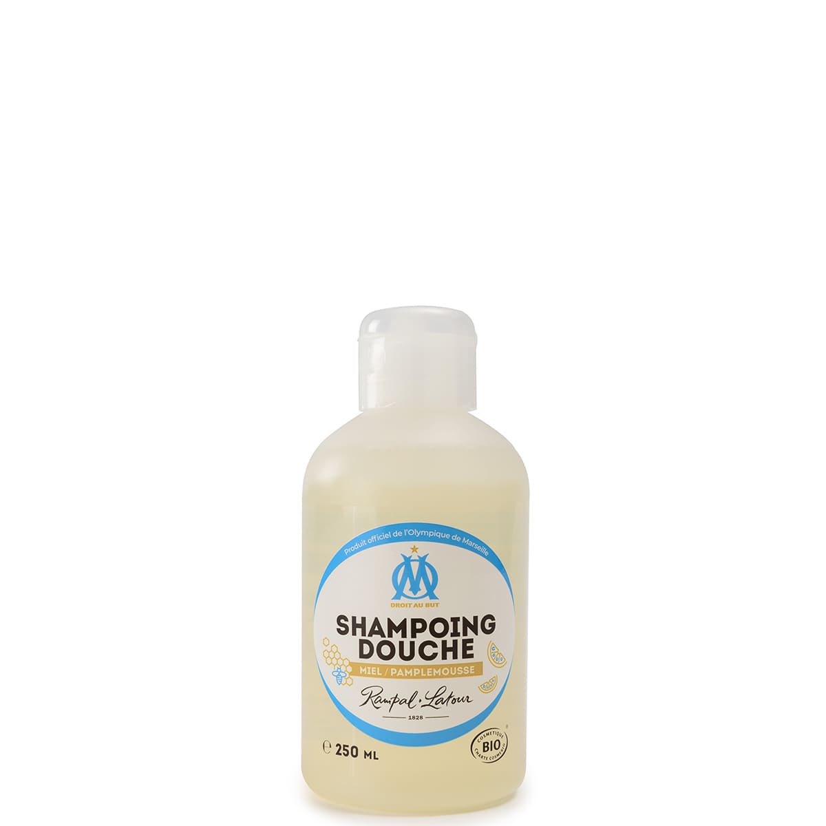 Shower shampoo certified organic Grapefruit 250ml - Olympique de Marseille - Ecocert Organic Cosmetics