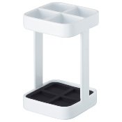 White toothbrush and dental stick holder