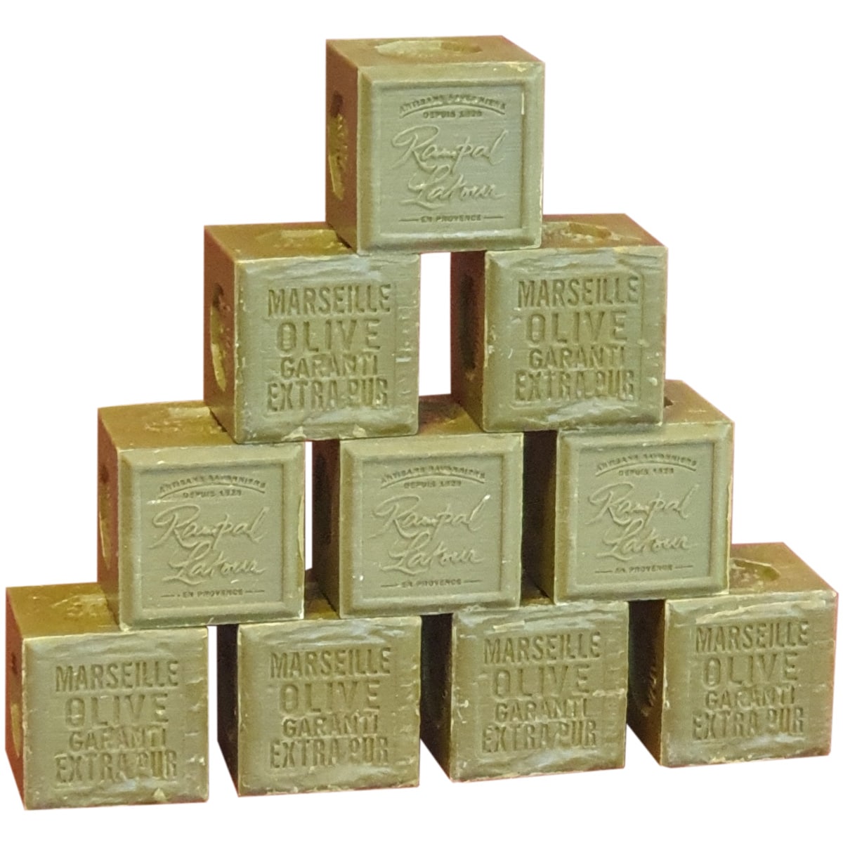 Box of 10 cubes of Marseille soap with olive oil - Cosmos Natural