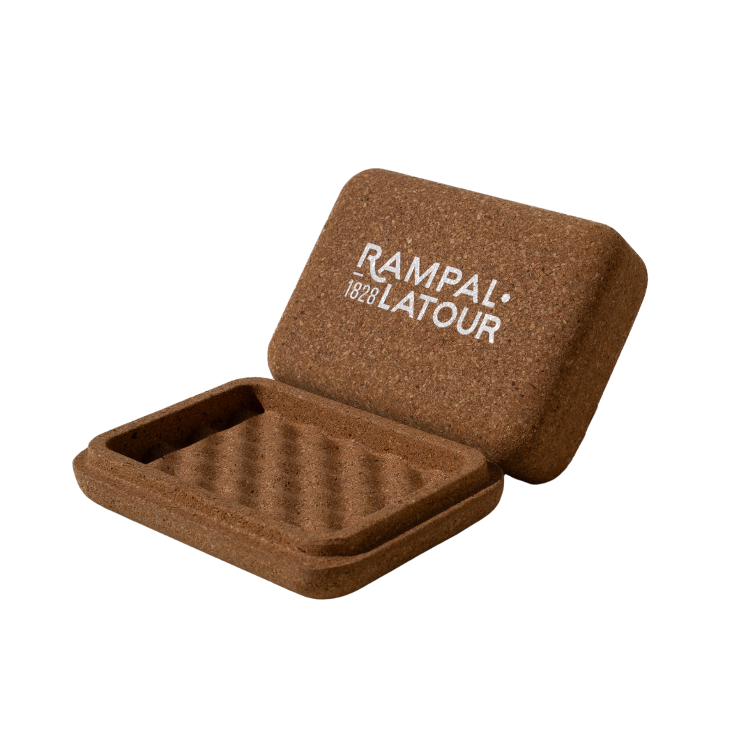 Rectangular cork soap dish