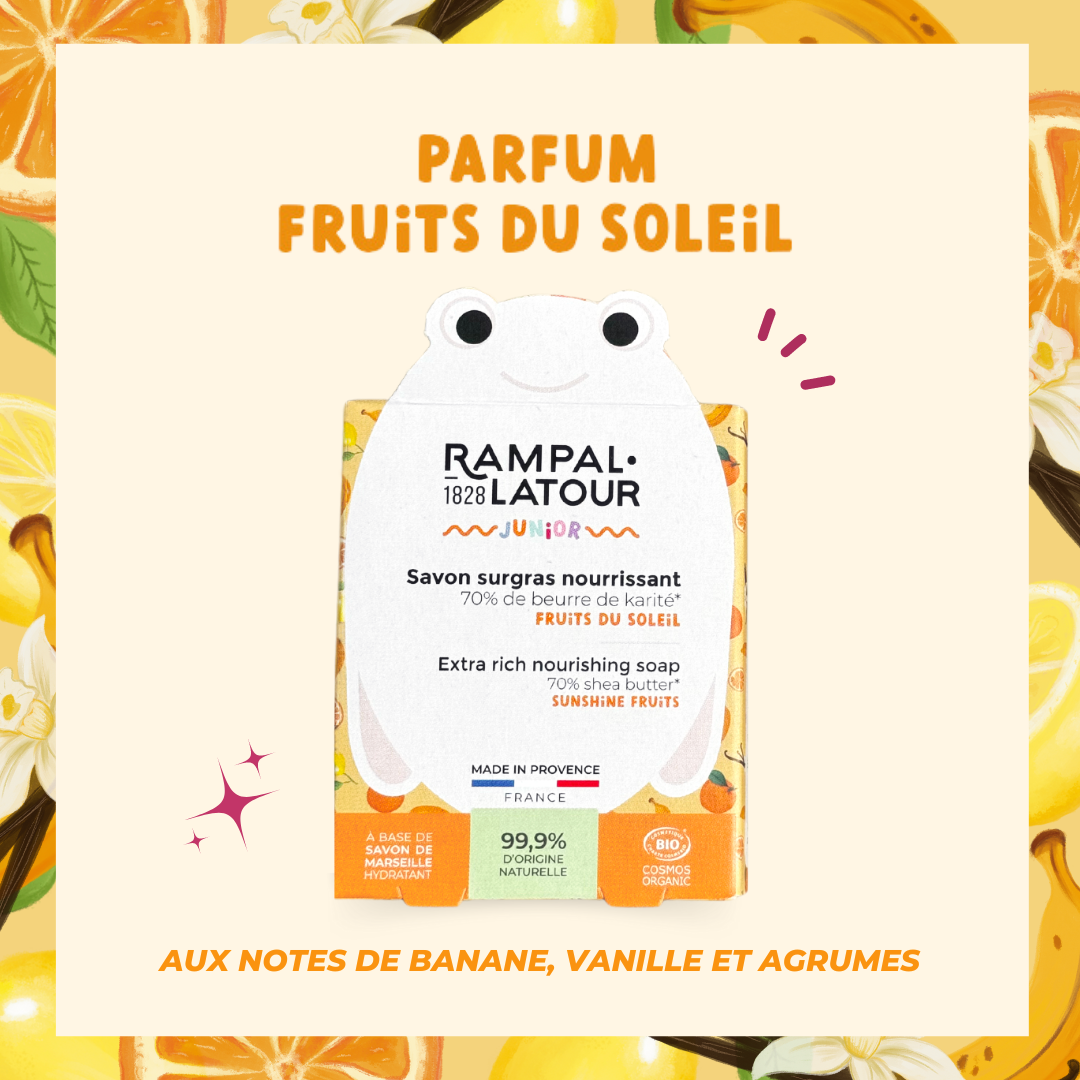 Savon nourrissant junior, fruits du soleil 80g