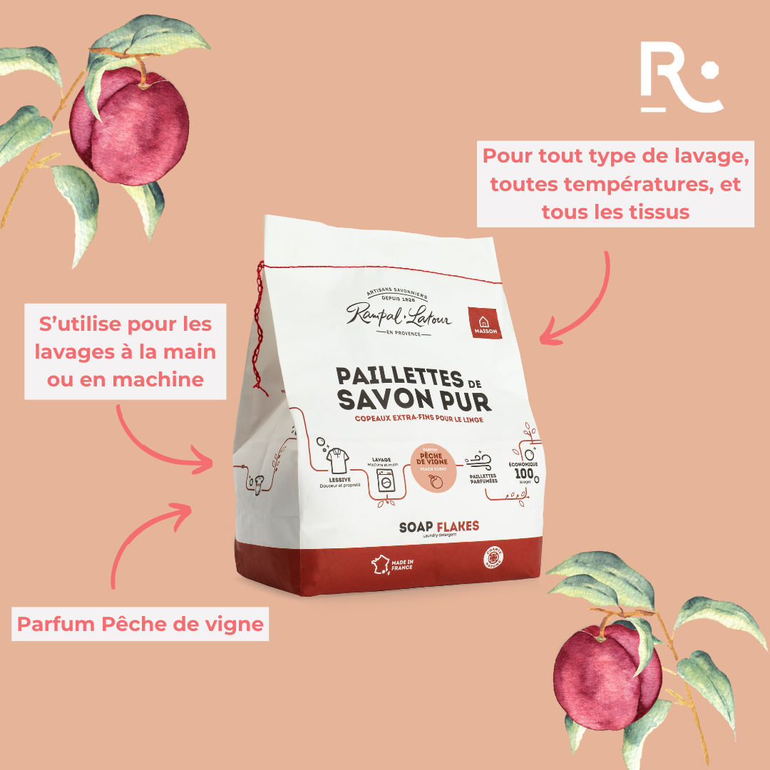 Peach Laundry Soap Flakes 1.5kg