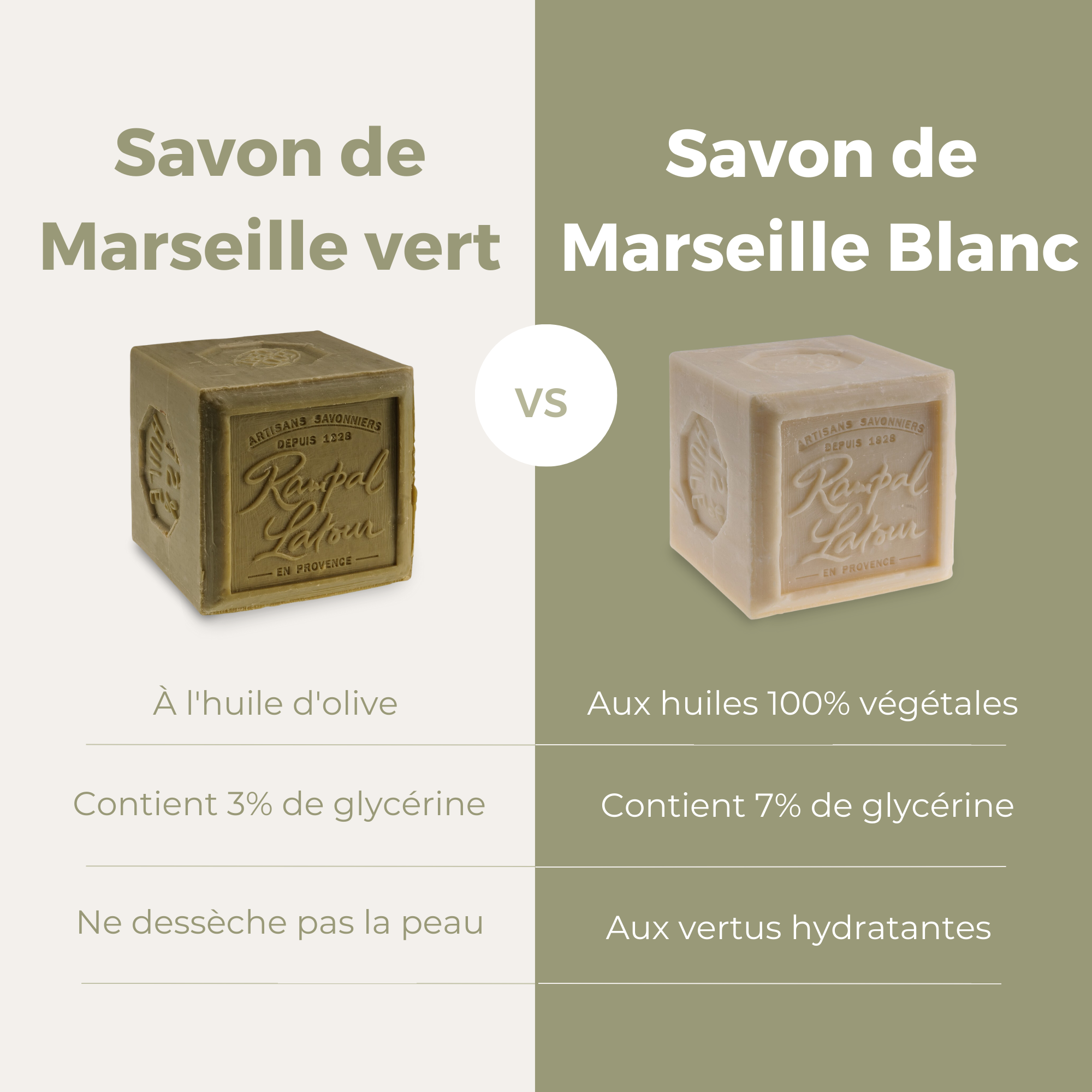 Marseille soap cube with olive oil 600g - Cosmos Natural