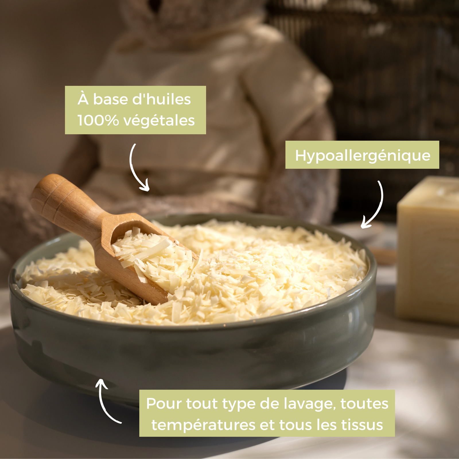 Marseille soap shavings with vegetable oils for laundry 1.5kg - Ecodetergent