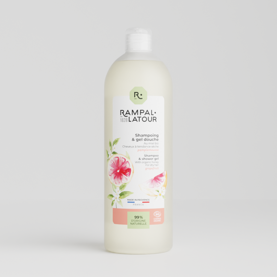 Shower shampoo certified organic Grapefruit 1L - Cosmos Organic