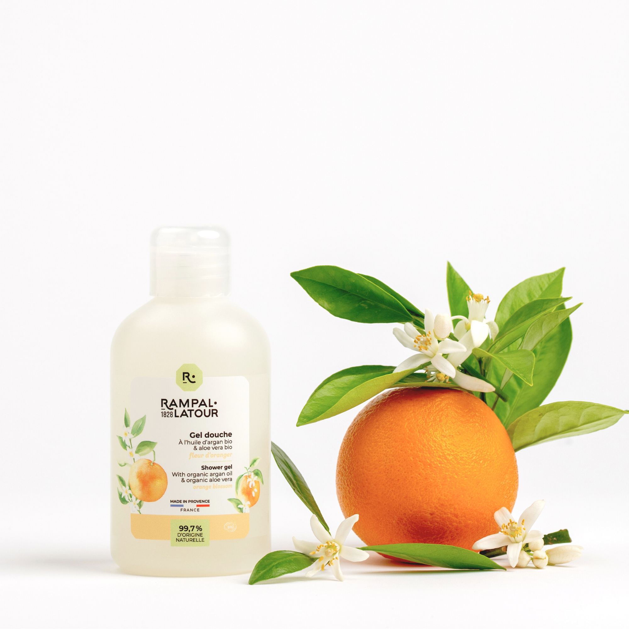Shower gel certified organic Orange Blossom 250ml - Ecocert Organic Cosmetics