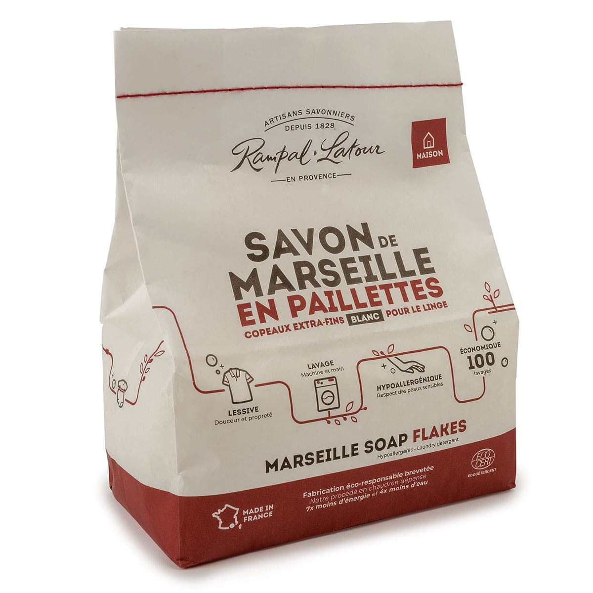 Marseille soap shavings with vegetable oils for laundry 1.5kg - Ecodetergent