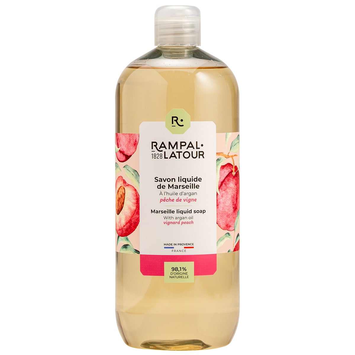 Marseille liquid soap Vine peach 1L