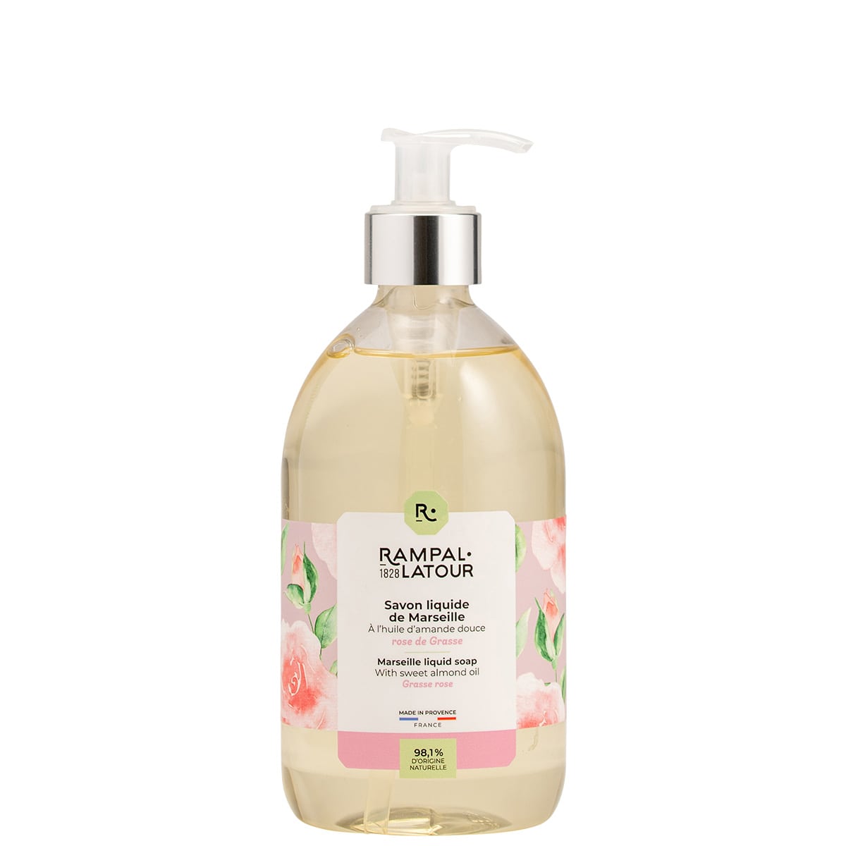 Liquid Marseille soap Rose de Grasse 500ml